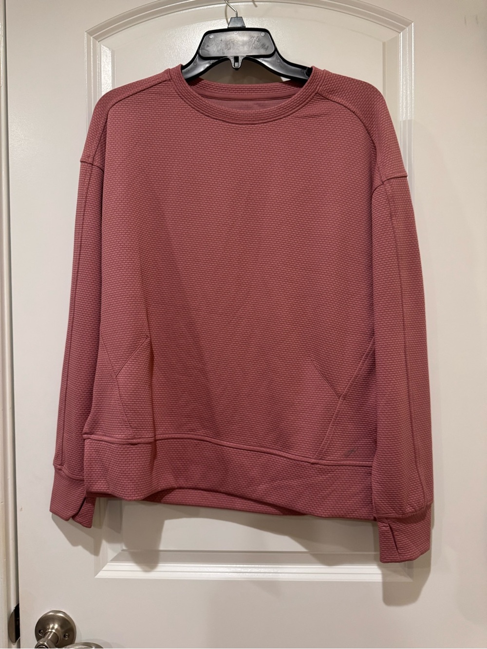 Women's Textured Crewneck Sweatshirt - Dusty Rose